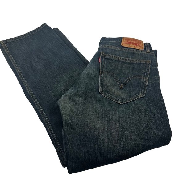 Levi Strauss Men's Size 32x30 Red Tag 505 Straight Fit Denim Blue Jeans Preowned - Picture 2 of 14